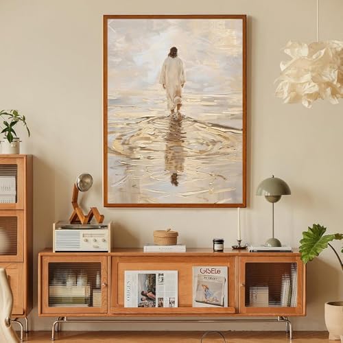 Jesus Paint by Numbers Kit for Adults Framed Canvas 12X16 in, Frameworkless
