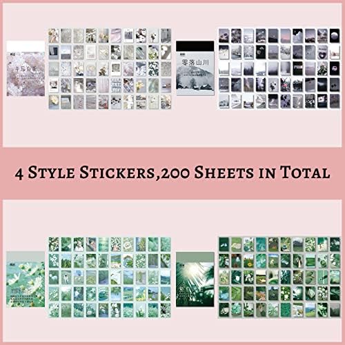 450 Pieces Washi Sticker Set, 9 Set Scrapbooking Diary Planner Album Diary Notebook, Scrapbooking Sticker Journaling Supplies for DIY Arts and Crafts Card Making Laptop Decoration