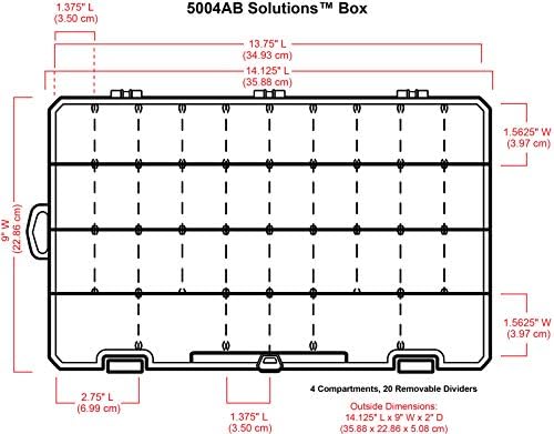 ArtBin Large Solutions Box Clear Art & Craft Organizer with Dividers - Plastic Storage Case for Convenient and Versatile Storage - Ideal for Various Craft Supplies (Pack of 6)