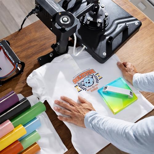 HTV DTF Cooling Block for Heat Press with Handle– 4"×4" Heat Transfer Vinyl Cooling Tool for T-Shirt, Sublimation Paper, DTF Film, and Iron-On Vinyl Projects