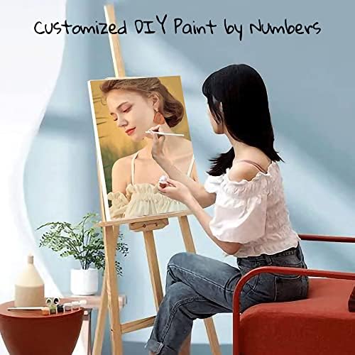 Photo to Custom DIY Paint by Numbers for Adults,Your Own Private Picture Personalized Customized PBN, Acrylic Painting Oil Painting on Canvas for Beginners-Gift for Family(20x32in/50x80cm)