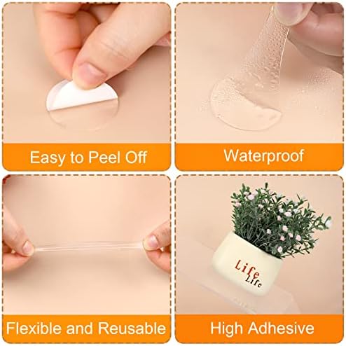 JANYUN 280 Pcs Double Sided Sticky Dot Stickers, Round Putty Clear Tack