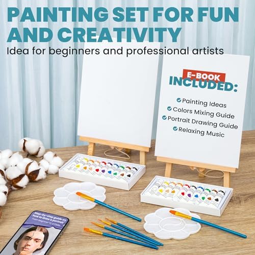 6 Painting Kits for Couples' Date Night, Sip and Paint Kit for Adults