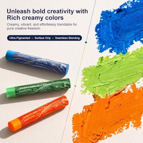 rubens 24 Colors Soft Oil Pastels, Creamy & Easy Blending