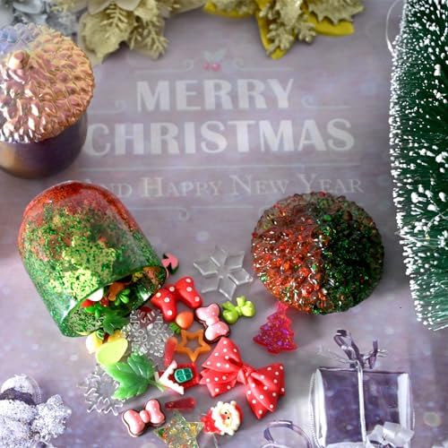 Christmas Pinecone Jar Silicone Mold with Lid, Xmas Resin Jar Mold