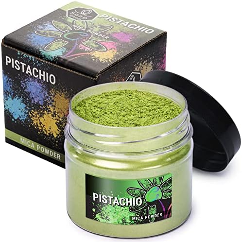 Pistachio Mica Powder for Resin Coloring 2 oz - Pigment Powder for Nails