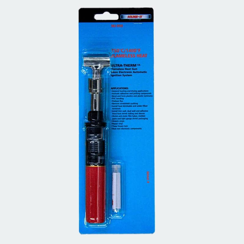 Solder-It Red Ultra Therm Flameless Heat Gun (MJ-950) | Cordless Heat Gun with Wide Nozzle | Heavy Duty Mini Heat Gun for Crafts, Heat Shrink, and PVC Bending