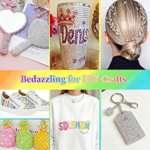 Bedazzling Kit, 32000Pcs 40 Colors Jelly Rhinestones Bedazzler Kit, 3mm Resin Flatback Gems with 3Pcs Glue & Tools for Bedazzling, Nail Art, Shoes, Clothing, DIY Craft, Decor, Diamond Art