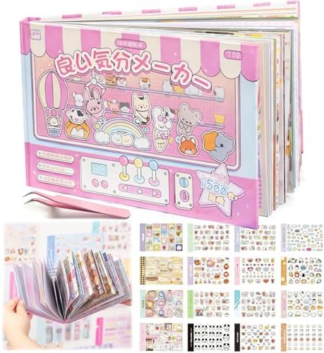 1500+ Mini Cartoon Stickers, Kawaii Stickers, 72 Sheets Japanese Sticker Book, Die-Cut DIY Journal Decoration, Scrapbooking, Planner, Gift