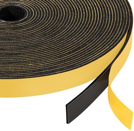 Yotache Thin Foam Tape Weather Stripping (.50) 1/2" Wide x 1/16" Thick