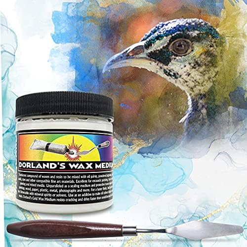 Jacquard 4 oz Dorlands Wax Medium for Watercolor Bundled with Palette Knife