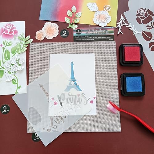 Alinacutle 1pc 9.2in x 9.2in Sticky Mat Stencil Stick Pad Multi-Use Non-Slip Sticky Mats for DIY Art Card Making Hold Your Cards Tock in Place, Easy to Clean Reusable