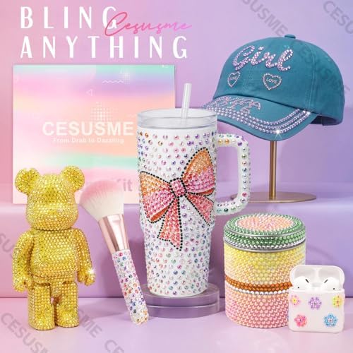 28000 Pcs Rhinestones Bedazzling Kit, Transparent Resin Gems for Crafting