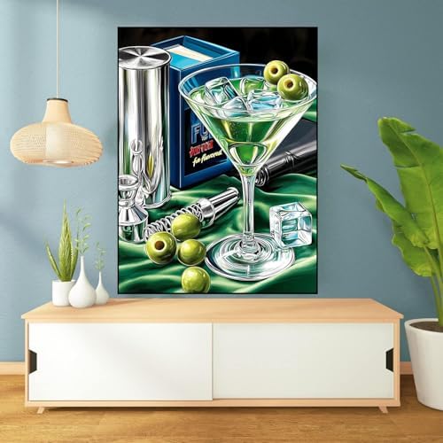 Axquilon Cocktail Diamond Art Kits for Adults 12x16 inch