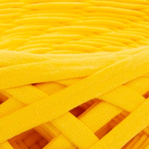YARNART Cotton Elastic Fabric Spaghetti Premium T-Shirt Knitting Yarn for Bag Basket Cushion Crocheting Projects and Home Decor, Super Bulky (Pack of 1) (7319)