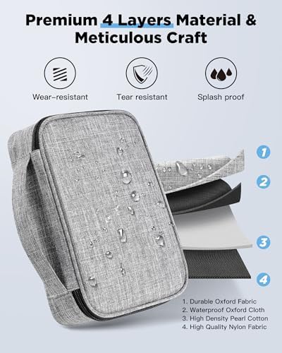 Zannaki Large Capacity Pencil Pouch Case with Lock, Pen Marker Stationery Bag Art Supply Storage Organizer Box for Bullet Journal Middle High School College Student Teen Girl Boy Women Adult, Grey