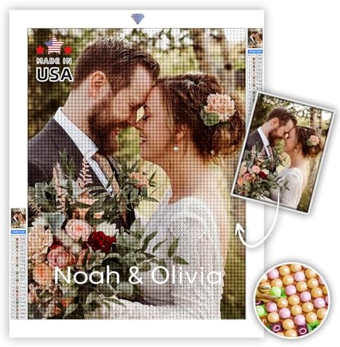 DPDP Custom Diamond Art Painting Kits for Adults - Personalized Diamond Art with Name, Customized Diamond Art Painting, Private Custom Your Own Picture - Round/Square Drill (11.8x11.8inch/30x30cm)