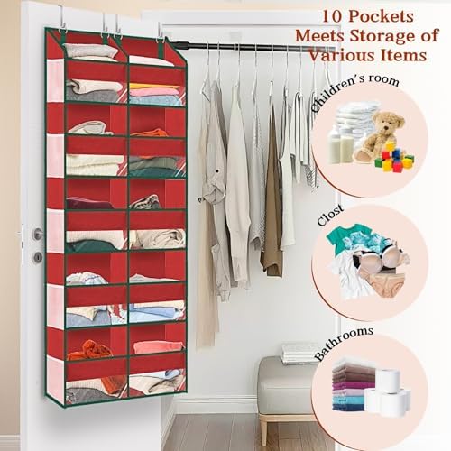 Over The Door Organizer 5 Tiers Extra Large Behind Door Storage of 10