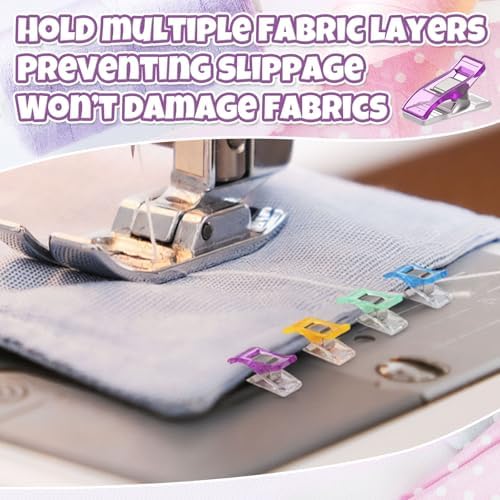 YooNotee 10 Pcs Tailors Chalk and 50 Pcs Sewing Clips Set, Fabric Markers