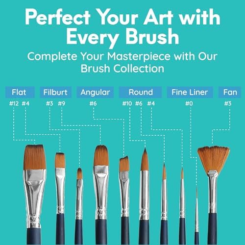 MozArt Japanese Watercolor Paint Kit 40 Colors 10 Brushes & Palette