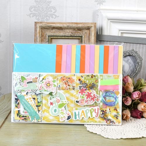 Huralona Greeting Card Making Supplies Envelope Kit Gift Anniversary Craft | Handmade DIY Card Kits 15 Cards 15 Envelopes with Accessories for Birthday Thanksgiving Christmas Wedding Invitation