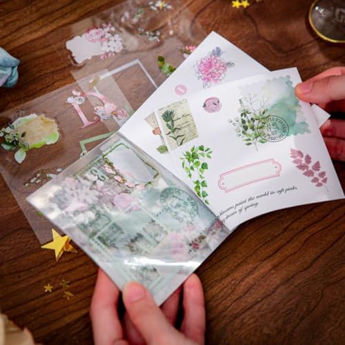 Vintage Aesthetic Sticker Book, 200+ Pre-Cut Scrapbook Stickers
