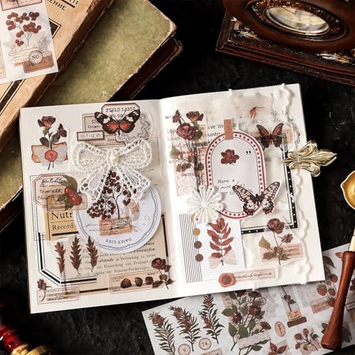 426 Pcs/24 Sheets Stickers for Scrapbooking,Sticker for Journaling Scrapbooking Stickers for Scrapbooking Art Journal Bullet Journal Accessories