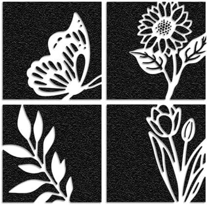Scrapbooking Die-Cuts, Layer Frame Net Set Metal Cutting Dies for Card Making, Paper Craft Template, Background Embossing Stencils, DIY Album Décor (Flower butterfly-10.9x10.9cm)
