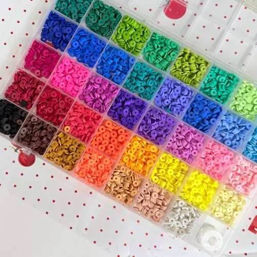 4000+ Clay Beads Bracelet Making Kit,39 Colors, Polymer Clay with Charms for Jewelry Making, Crafts Gifts for Girls Ages 6-12