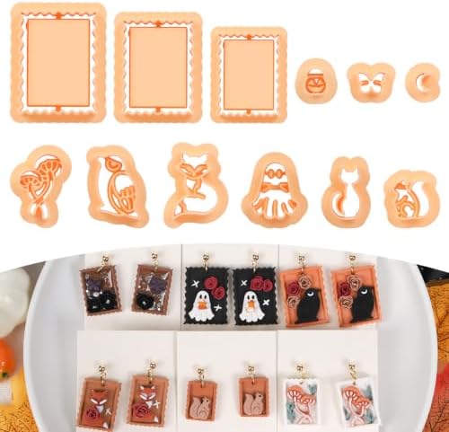 Puocaon Halloween Fall Polymer Clay Cutters for Jewelry Earring Making