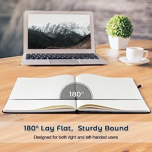 Blank Notebook, Hardcover Sketchbook, Leather Unlined Journal for Women Men