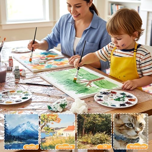 12PCS Art Grainer Brush Comb Set, Professional Artist Acrylic Paint Brush Comb Set, Small Nylon Bristles Painting Brushes for Acrylic, Oil and Watercolor, Ideal for Artists Face Painting(12 PCS)