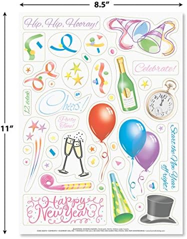 Current Year-Round Themed Sticker Variety Pack - 12 Sheets, 178 Assorted Stickers for Kids, Teachers, School, Scrapbooking, Journals, Monthly Planners, Calendars, Holiday Crafts & Greeting Cards