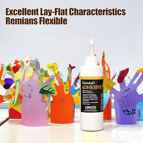 Lineco Neutral pH Adhesive, Acid Free All-Purpose Glue, White, 8 OZ, 2 Pack