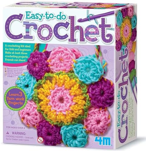 4M Easy-to-Do Crochet Kit - DIY Knitting Set for Beginners & Kids Ages 8+