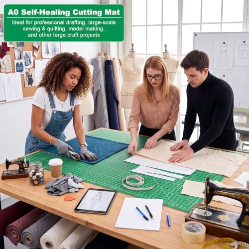 Pangda 1 Pcs 36 x 48 in Large Self Healing Cutting Mat for Sewing, Light | Thick Double Sided Mats for Sewing Quilting Fabric, with Precision Grid, Reusable Craft Work Surface