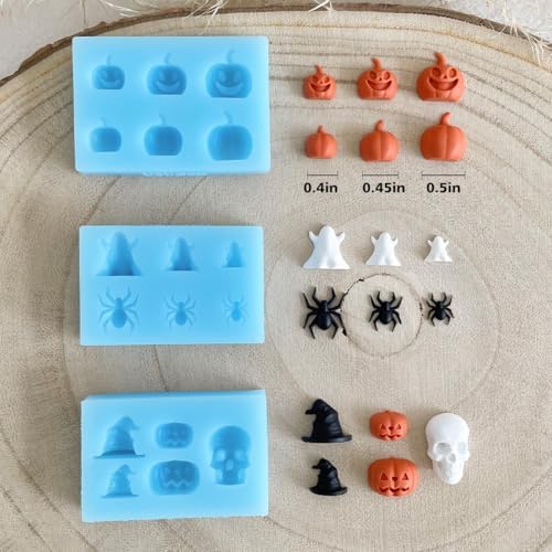 KEOKER Halloween Polymer Clay Molds, Polymer Clay Earring Molds, Halloween Polymer Clay Molds for Polymer Clay Earrings Decoration (Substitute Polymer Clay Cutters)