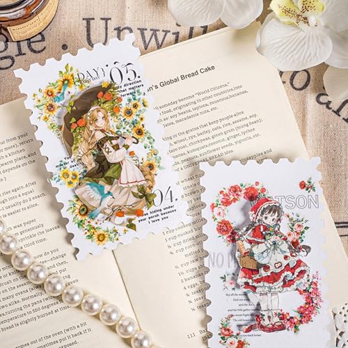 PET Tape Stickers for Journaling 6 Rolls Flower Washi Tape Stickers Decorative Tape for Crafts Scrapbooking Junk Journal Supplies, Wreath of Letters