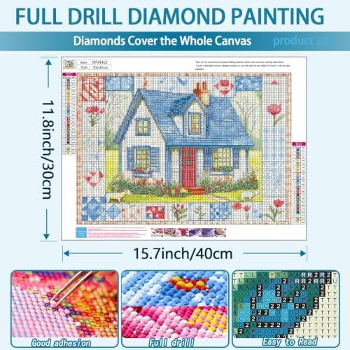 Cozy Country House Garden Diamond Art Kits for Adult Diamond Painting Kit