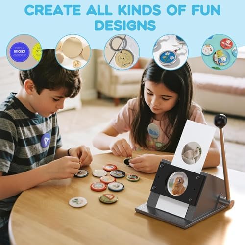 Fridge Magnet Paper Cutter, 2''x2''/50x50mm Square Button Cutter Die Cutter, Heavy-Duty Paper Card Cutter Punch for Cards, Badges, Cartoon Buckles, Photo Frames