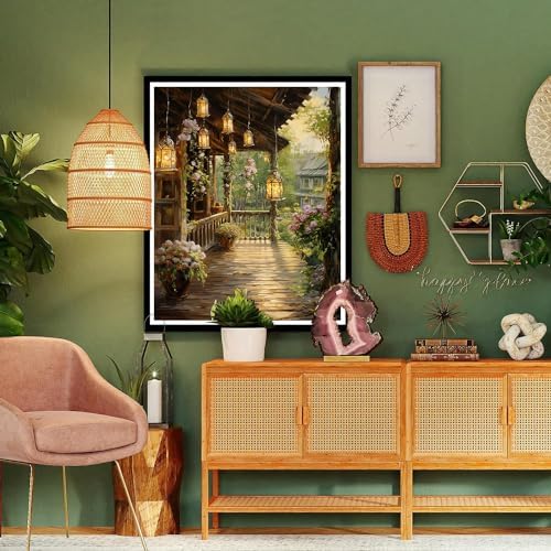 Landscape Paint by Numbers for Adults - Scenery Paint by Number on Canvas