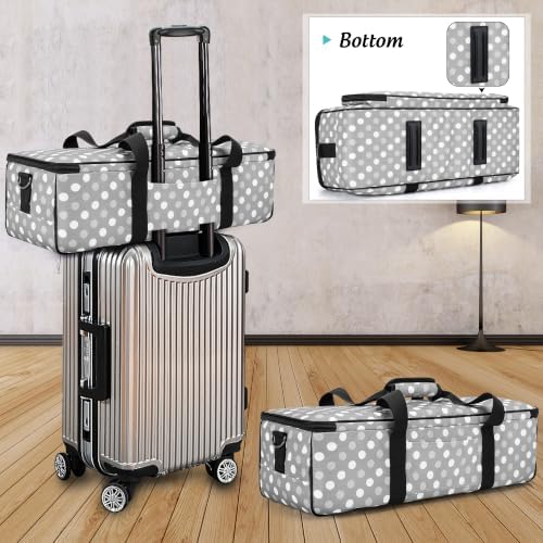 LUXJA Carrying Bag for Cricut Die-Cutting Machine and Supplies, Gray Dots