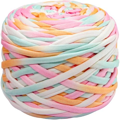 400g T-Shirt Yarn, 130 Yards Elastic Fabric Crochet DIY 14