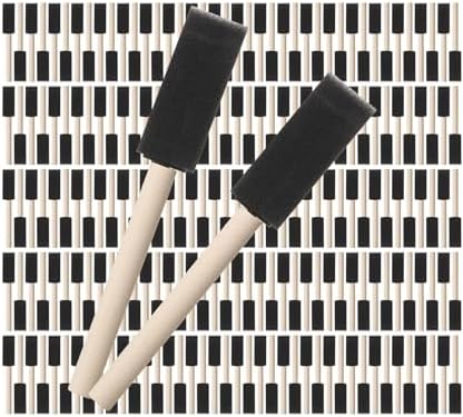 Bates- Foam Paint Brushes, 1 Inch, 200 Pack, Wooden Handle, Sponge Brushes for Painting, Staining, Varnishes, Gluing and DIY Craft Projects on Wood, Metal & More