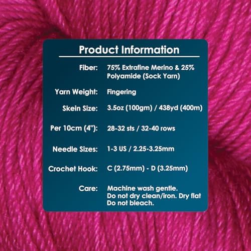 KnitPro Symfonie Fingering Weight Merino Wool Yarn 100g, Pink Mauve