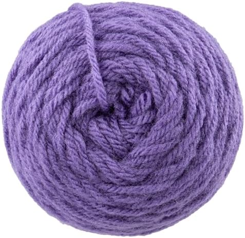 Craft County Size 4 (Medium) 100% Acrylic Fiber Yarn – Variety of Color and Pattern Options – Great for Crochet, Knitting, and Weaving (Lavender)