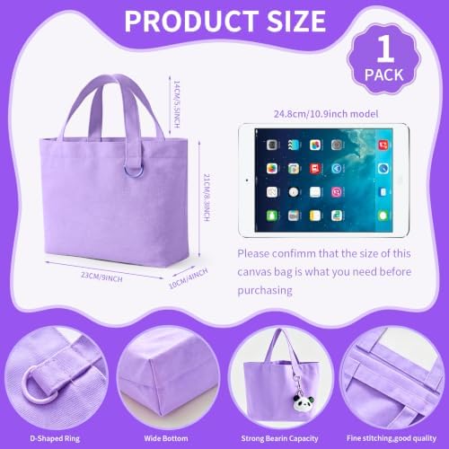 1 | 12 | 24 Pack Small Canvas Tote Bags, Mini Tote Bags Bulk for Women, DIY Blank Reusable Cute Sublimation Tote Bag