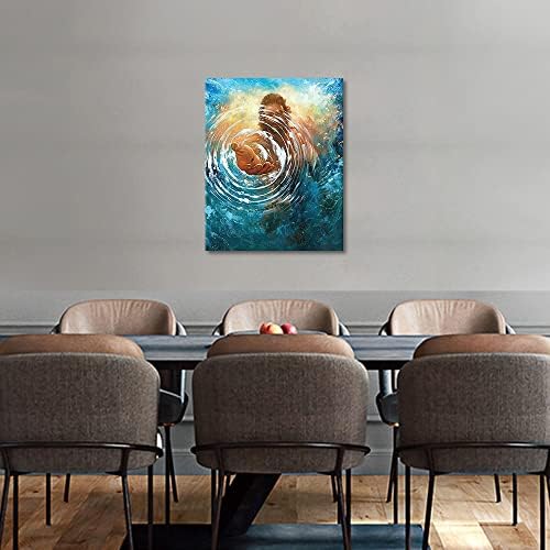 TUMOVO Paint by Number for Adults Jesus Paint by Numbers Christ Religion Paint by Number Kits Adult Paint by Numbers Blue Ocean Bible Oil Painting Paint-by-Number Kits, 16"x20", Frameless