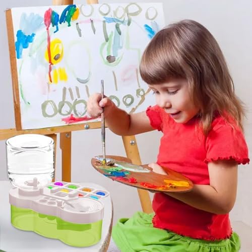 Upgraded Paint Brush Cleaner Tool,Brush Rinser Cup Painting Running Water Circulation Art Supplies for Acrylic,Watercolor and Water Based Creative Gift for Adult Artist Beginner and Painter