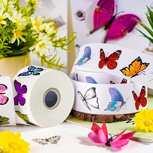 1600 PCS Butterfly Roll Stickers, 16 Styles Butterfly Stickers for Kids